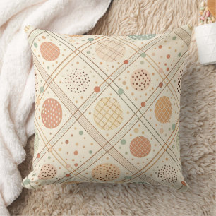 Retro-geometrischer Kreis Abstract im Stil der M Kissen