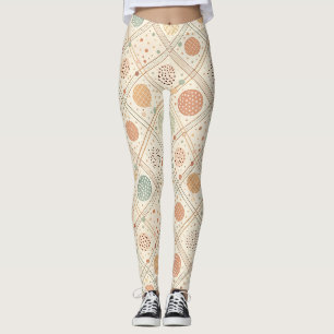 Retro-geometrischer Kreis   Abstract im Stil der M Leggings