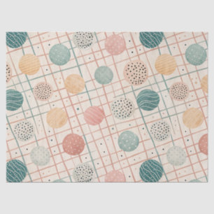 Retro-geometrischer Kreis Abstrakt aus der Mitte Seidenpapier