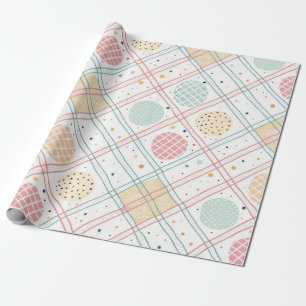 Retro geometrischer Kreis   Abstraktes Design der  Geschenkpapier
