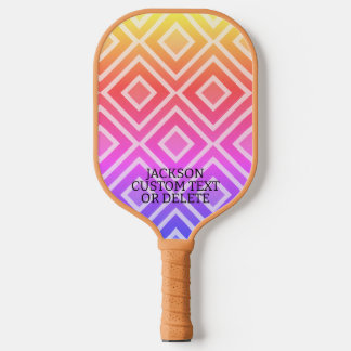 Retro geometrisches Diamantmuster Benutzerdefinier Pickleball Schläger