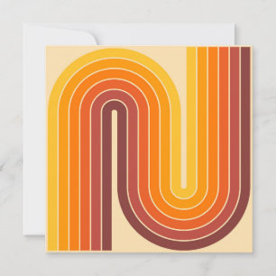Retro-geometrisches Doppelbogen-Design Einladung