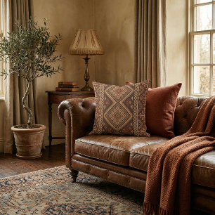 Retro-geometrisches einzigartiges orientalisches M Kissen