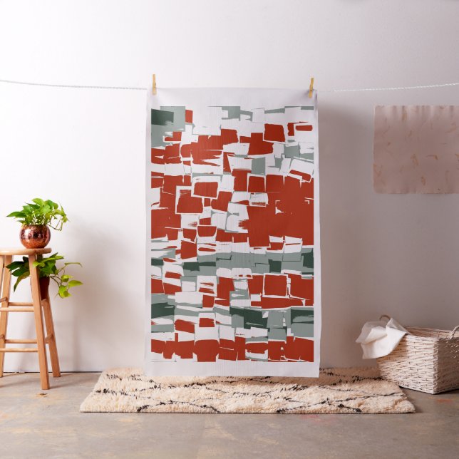 Retro geometrisches Mosaik-abstrakte Kunst #5 Stoff (Beispiel)