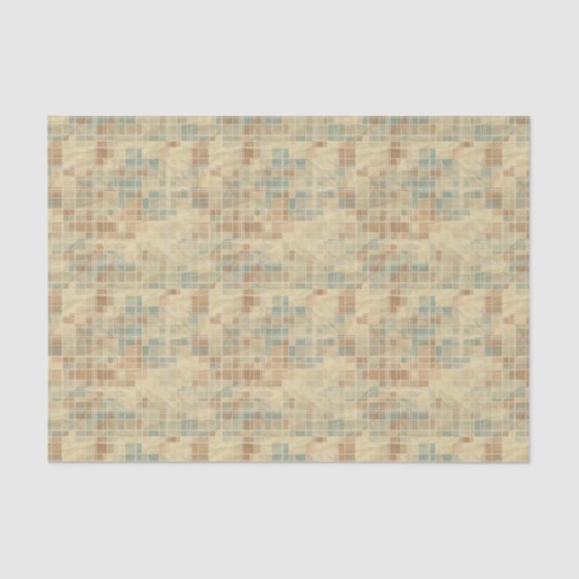 Retro geometrisches Muster 2 Seidenpapier (Vorderseite)