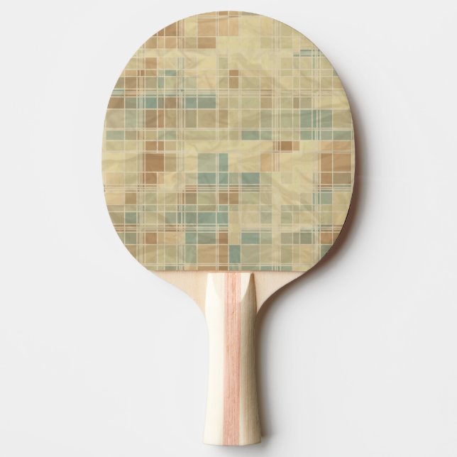 Retro geometrisches Muster 2 Tischtennis Schläger (Vorderseite)