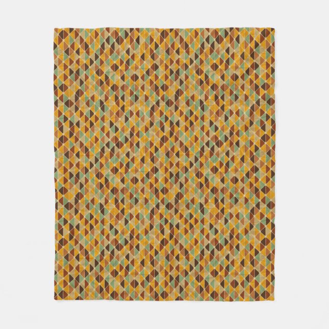 Retro geometrisches Muster 3 Fleecedecke (Vorderseite)