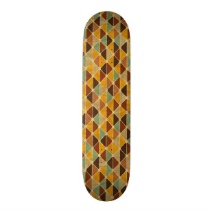 Retro geometrisches Muster 3 Skateboard