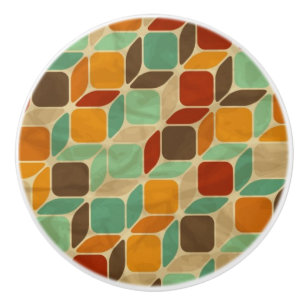 Retro geometrisches Muster 4 Keramikknauf