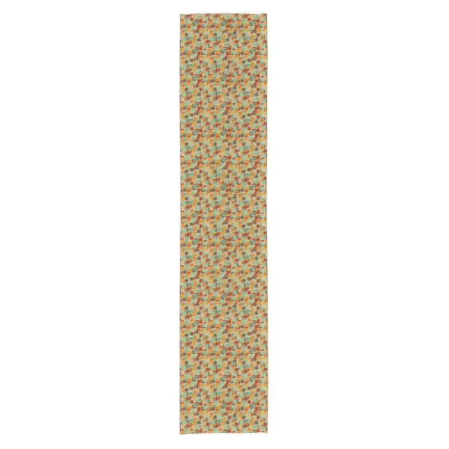 Retro geometrisches Muster 4 Kurzer Tischläufer (Vorderseite)