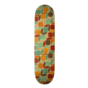 Retro geometrisches Muster 4 Skateboard