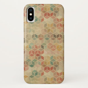 Retro geometrisches Muster 5 iPhone X Hülle