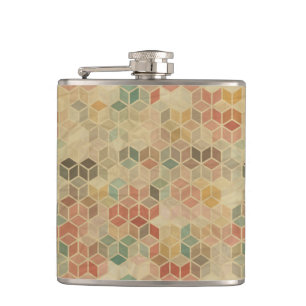 Retro geometrisches Muster 5 Flachmann
