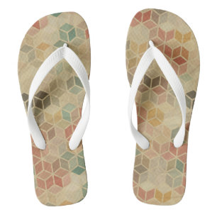 Retro geometrisches Muster 5 Flip Flops