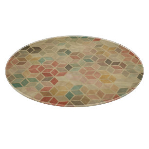 Retro geometrisches Muster 5 Schneidebrett