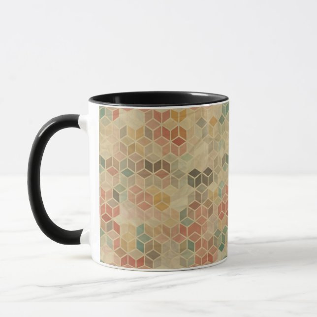 Retro geometrisches Muster 5 Tasse (Links)