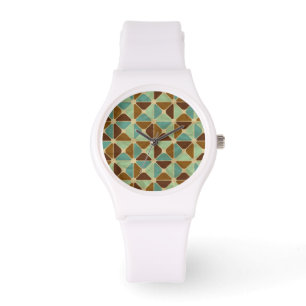 Retro geometrisches Muster Armbanduhr
