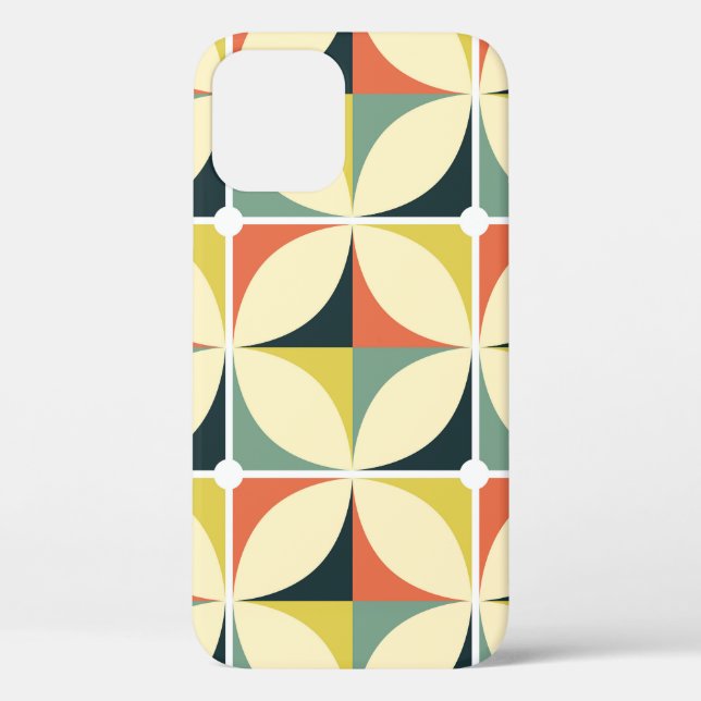 Retro-geometrisches Muster der 60er Jahre. Case-Mate iPhone Hülle (Rückseite)