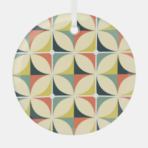 Retro-geometrisches Muster der 60er Jahre. Ornament Aus Glas