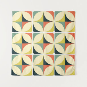 Retro-geometrisches Muster der 60er Jahre. Wandteppich