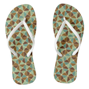 Retro geometrisches Muster Flip Flops
