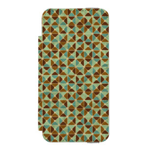 Retro geometrisches Muster Incipio Watson™ iPhone 5 Geldbörsen Hülle