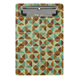 Retro geometrisches Muster Mini Klemmbrett