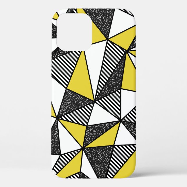 Retro-geometrisches Muster mit geringer Pollänge Case-Mate iPhone Hülle (Rückseite)