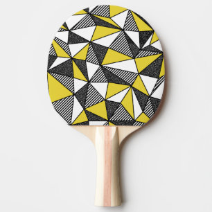 Retro-geometrisches Muster mit geringer Pollänge Tischtennis Schläger