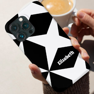 Retro-geometrisches Muster mit individuellem Namen Case-Mate iPhone Hülle
