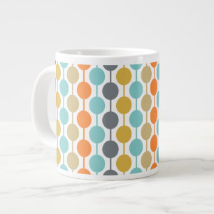 Retro-geometrisches Muster mit Kreisen im Stil der Jumbo-Tasse