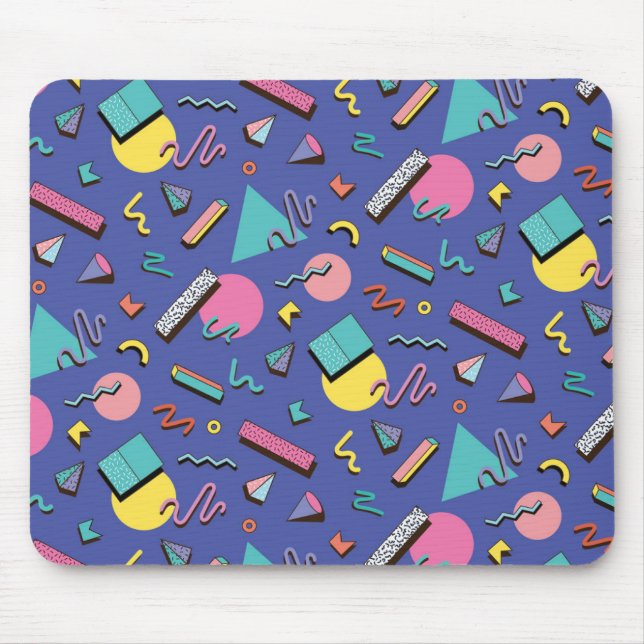 Retro-geometrisches Muster Mousepad (Vorne)