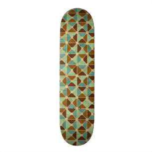 Retro geometrisches Muster Skateboard