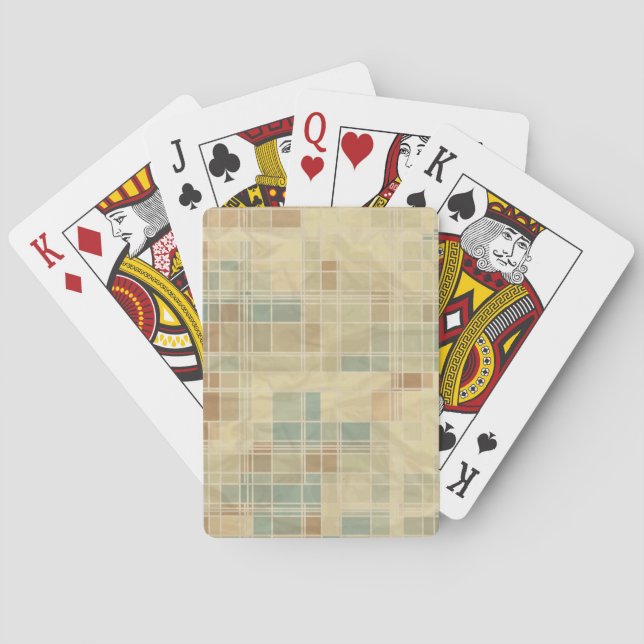 Retro geometrisches Muster Spielkarten (Rückseite)