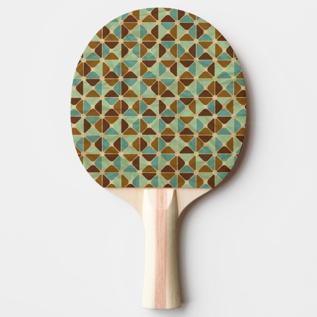 Retro geometrisches Muster Tischtennis Schläger (Vorderseite)