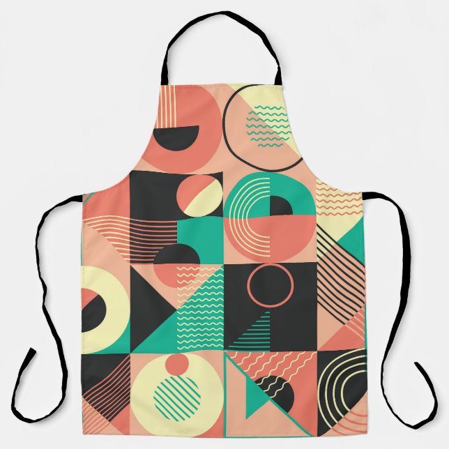 Retro-geometrisches Musterdesign Schürze (Vorderseite)