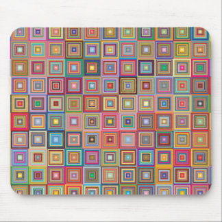 Retro-geometrisches quadratisches Fliesenmuster Mousepad
