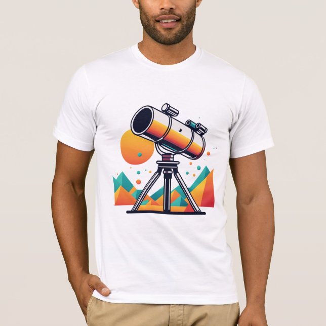 Retro-geometrisches Teleskop - Retro Vintag T-Shirt (Vorderseite)