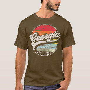 Retro Georgia Zuhause Staat GA Cool 70er Style Sun T-Shirt