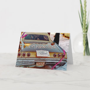 RETRO GERADE VERHEIRATETE FAB LUSTIGES GERADE KARTE