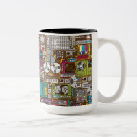Retro Gerät-Aufnahme-Studio-Tasse