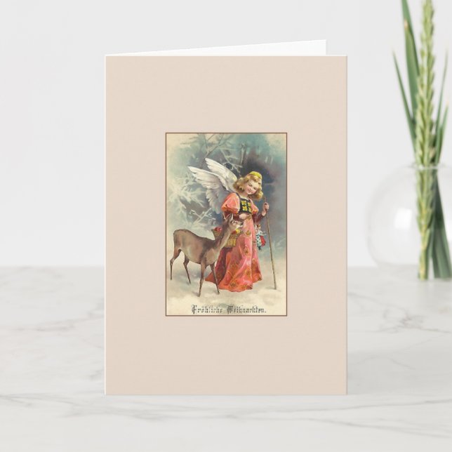 Retro German Fröhliche Weihnachten (Vorderseite)