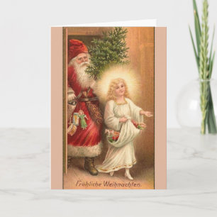 Retro German Fröhliche Weihnachten Weihnachten Car