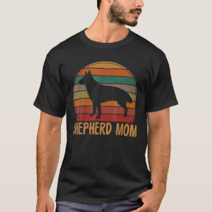 Retro German Shepherd Mama Dog Mother Pet Schäfer T-Shirt