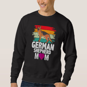 Retro German Shepherd Mama Hund Mutter Haustiere M Sweatshirt