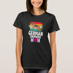 Retro German Shepherd Mama Hund Mutter Haustiere M T-Shirt