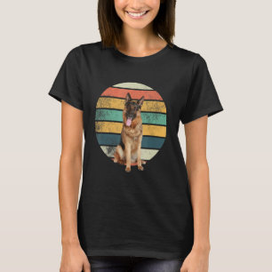 Retro German Shepherd Mama Vater Dog T-Shirt