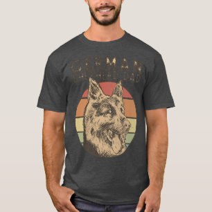 Retro German Shepherd Vater Gift Dog Owner Pet She T-Shirt