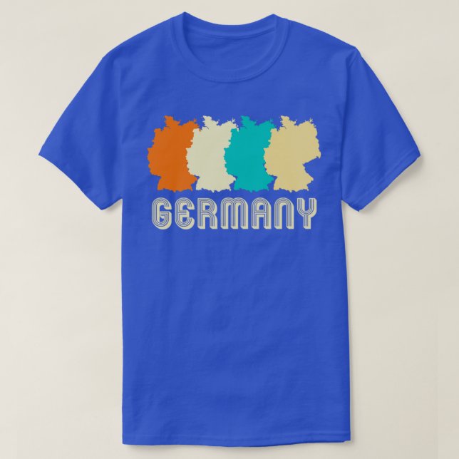 Retro Germany Map T-Shirt (Design vorne)