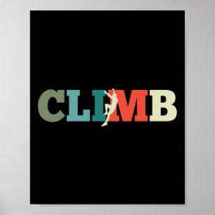 Retro-Geschenk für Klettern  Poster